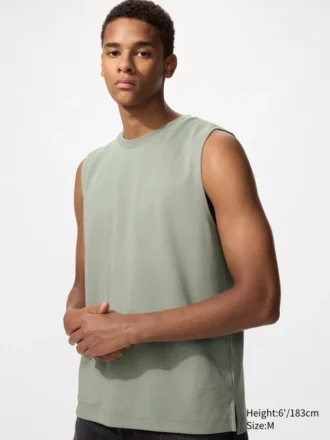 T-shirt da uomo in cotone AIRism | Senza maniche