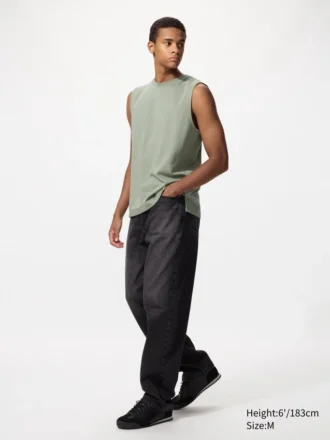 T-shirt da uomo in cotone AIRism | Senza maniche