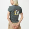 T-shirt grafica da donna con personaggi allegri UT T-shirt grafica da donna con personaggi allegri UT