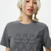 T-shirt grafica da donna Miffy in Bloom UT T-shirt grafica da donna Miffy in Bloom UT
