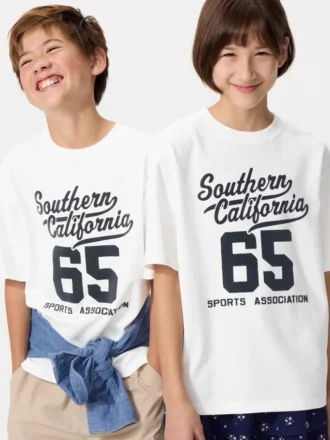 T-shirt grafica in cotone AIRism per bambini