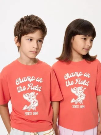 T-shirt grafica in cotone AIRism per bambini
