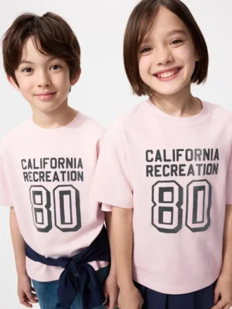 T-shirt grafica in cotone AIRism per bambini