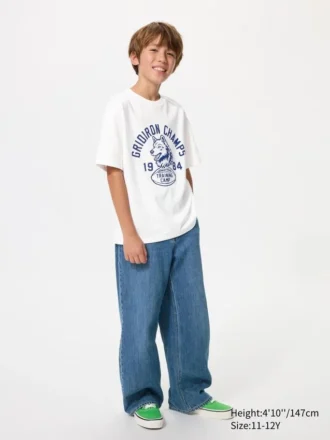 T-shirt grafica in cotone AIRism per bambini