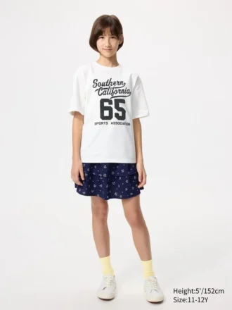 T-shirt grafica in cotone AIRism per bambini