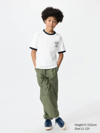T-shirt grafica in cotone AIRism per bambini