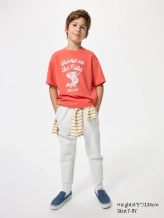 T-shirt grafica in cotone AIRism per bambini