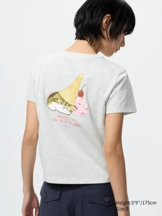 T-shirt grafica Mofusand Ut da donna