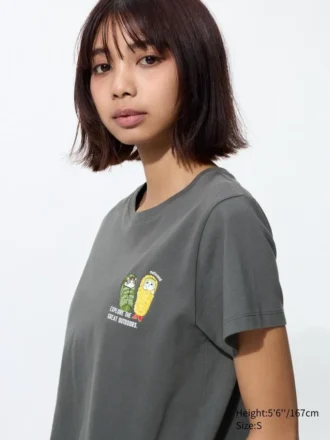 T-shirt grafica Mofusand Ut da donna