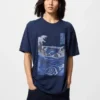 T-shirt grafica unisex Ukiyo-E Blue UT T-shirt grafica unisex Ukiyo-E Blue UT