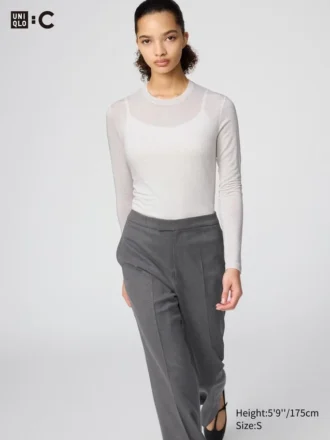 T-shirt HEATTECH in misto cashmere da donna | Extra calda
