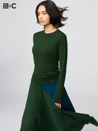 T-shirt HEATTECH in misto cashmere da donna | Extra calda