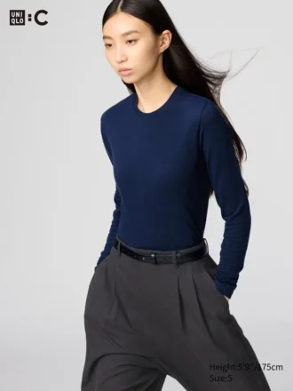 T-shirt HEATTECH in misto cashmere da donna | Extra calda