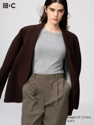 T-shirt HEATTECH in misto cashmere da donna | Extra calda