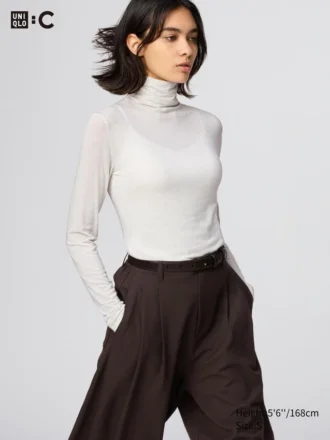 T-shirt HEATTECH in misto cashmere da donna | Extra calda | Dolcevita