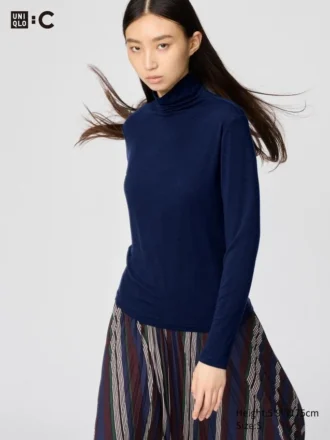 T-shirt HEATTECH in misto cashmere da donna | Extra calda | Dolcevita
