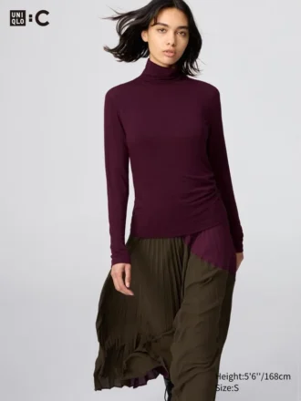 T-shirt HEATTECH in misto cashmere da donna | Extra calda | Dolcevita