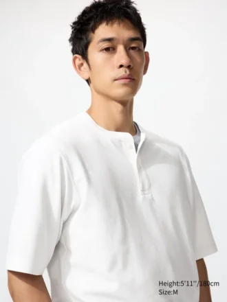 T-shirt Henley Dry Waffle da uomo