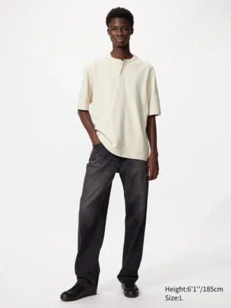 T-shirt Henley Dry Waffle da uomo