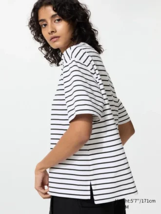 T-shirt in cotone AIRism da donna | A righe