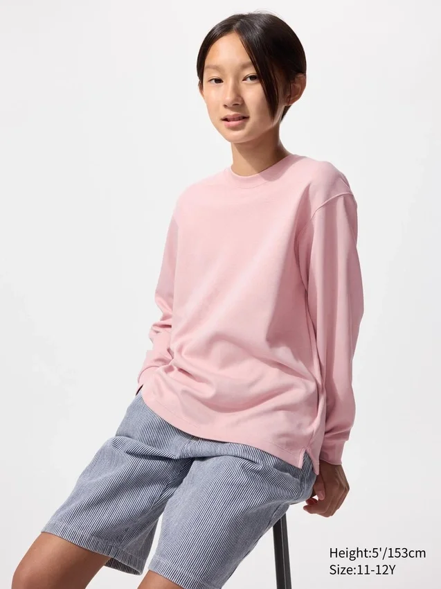 T-shirt in cotone AIRism per bambini | Maglie a manica lunga T-shirt in cotone AIRism per bambini | Maglie a manica lunga