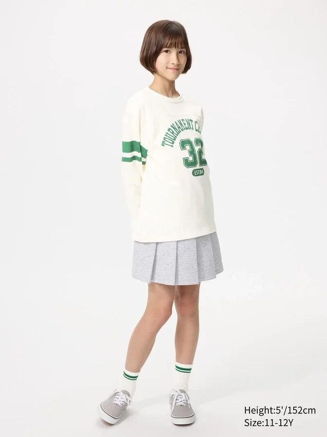 T-shirt in cotone AIRism per bambini | Maglie a manica lunga | Grafica T-shirt in cotone AIRism per bambini | Maglie a manica lunga | Grafica