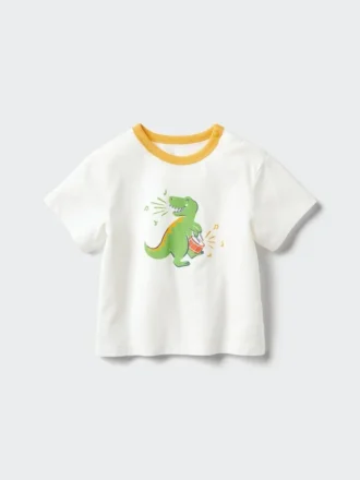 T-shirt in cotone AIRism per neonati | Dinosauri