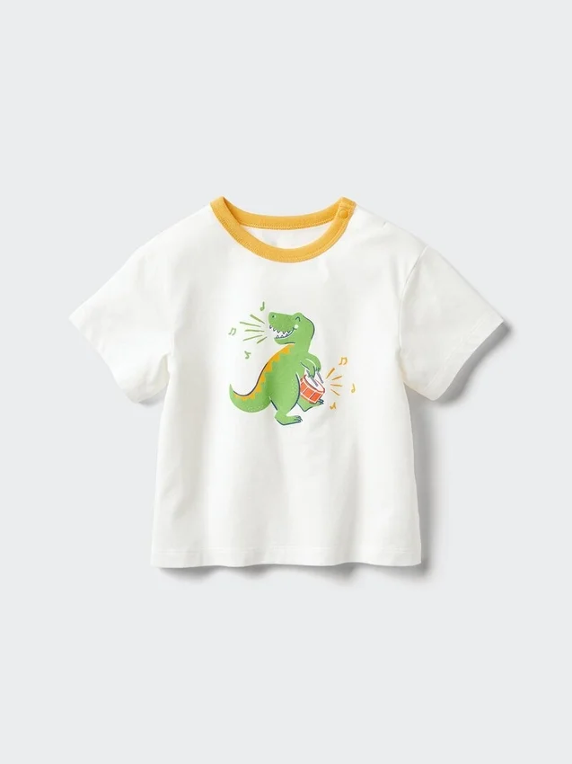 T-shirt in cotone AIRism per neonati | Dinosauri T-shirt in cotone AIRism per neonati | Dinosauri