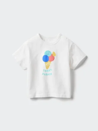 T-shirt in cotone Baby AIRism | Stampata