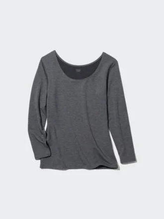 T-shirt in cotone HEATTECH da donna | Extra calda | Scollo rotondo