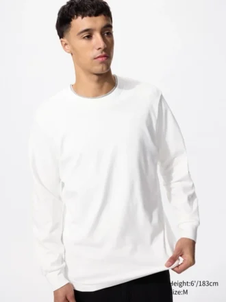 T-shirt morbida spazzolata da uomo | Maglie a manica lunga