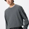 T-shirt morbida spazzolata da uomo | Maglie a manica lunga