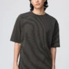 T-shirt oversize a righe in cotone AIRism unisex T-shirt oversize a righe in cotone AIRism unisex