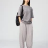 T-shirt oversize a righe in cotone AIRism unisex T-shirt oversize a righe in cotone AIRism unisex