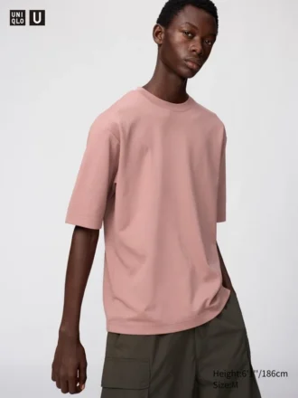 T-shirt oversize unisex in cotone AIRism | Maniche a tre quarti