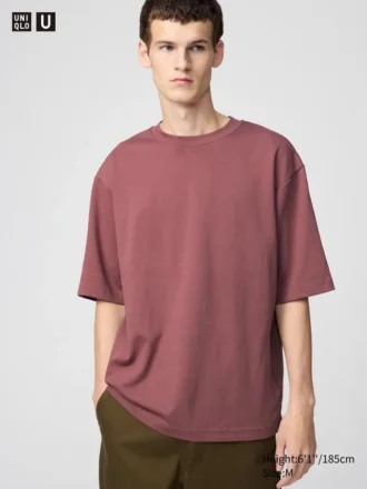 T-shirt oversize unisex in cotone AIRism | Maniche a tre quarti