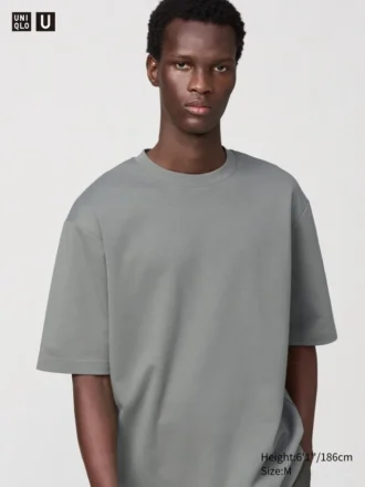 T-shirt oversize unisex in cotone AIRism | Maniche a tre quarti