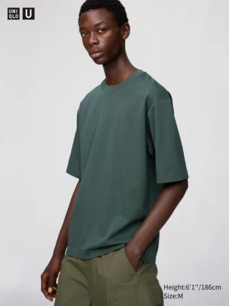 T-shirt oversize unisex in cotone AIRism | Maniche a tre quarti