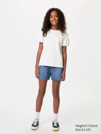 T-shirt per bambini con maniche a sbuffo | Arricciature