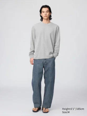 T-shirt unisex a righe in cotone AIRism