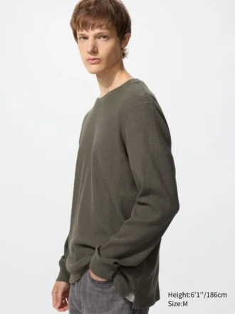 T-shirt unisex a trama waffle