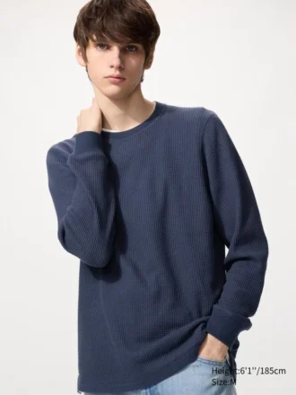 T-shirt unisex a trama waffle