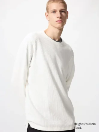 T-shirt unisex a trama waffle
