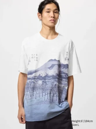 t shirt unisex blu con motivo ukiyo e ut 1 2 330x440 - T-shirt unisex blu con motivo Ukiyo-E UT