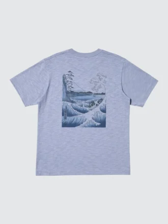 T-shirt unisex blu con motivo Ukiyo-E UT