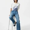 T-shirt unisex blu con motivo Ukiyo-E UT T-shirt unisex blu con motivo Ukiyo-E UT