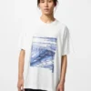T-shirt unisex blu con motivo Ukiyo-E UT T-shirt unisex blu con motivo Ukiyo-E UT