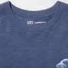 T-shirt unisex blu con motivo Ukiyo-E UT T-shirt unisex blu con motivo Ukiyo-E UT