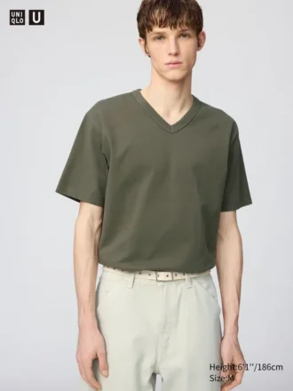 T-shirt unisex con scollo a V