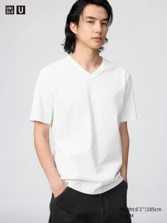 T-shirt unisex con scollo a V